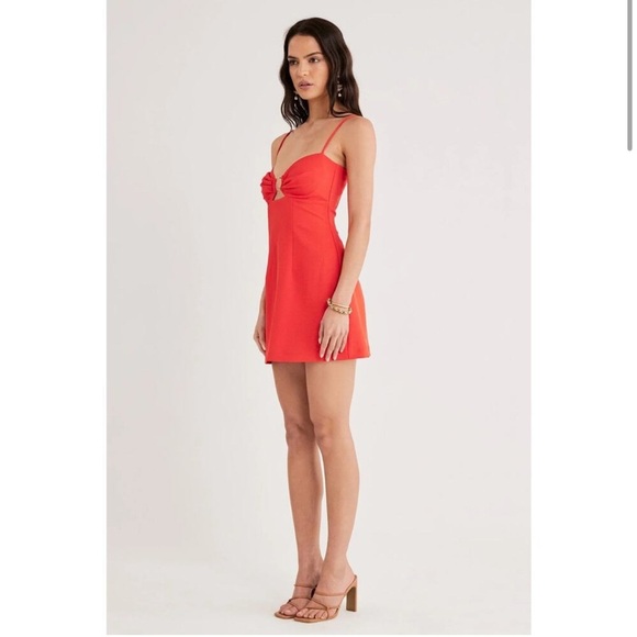 Rumer The Label Lunar Mini Dress Tangello Small - Picture 2 of 5